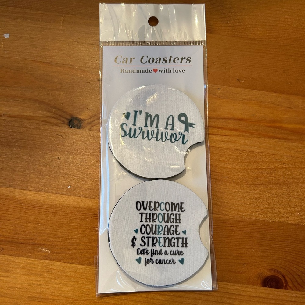 Ovarian Cancer “ Car Coaster